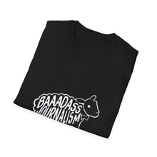 Load image into Gallery viewer, Shepherd 'Baaadass Journalism' Graphic T-Shirt; Black
